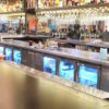 A cleaned bar area of a restaurant in Addison, TX