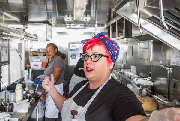 Image of a food truck worker