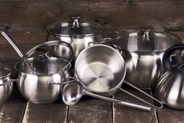 Image of stainless steel cooking utensils