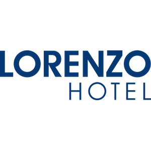 Logo for Lorenzo Hotel, a modern hotel in Dallas, TX